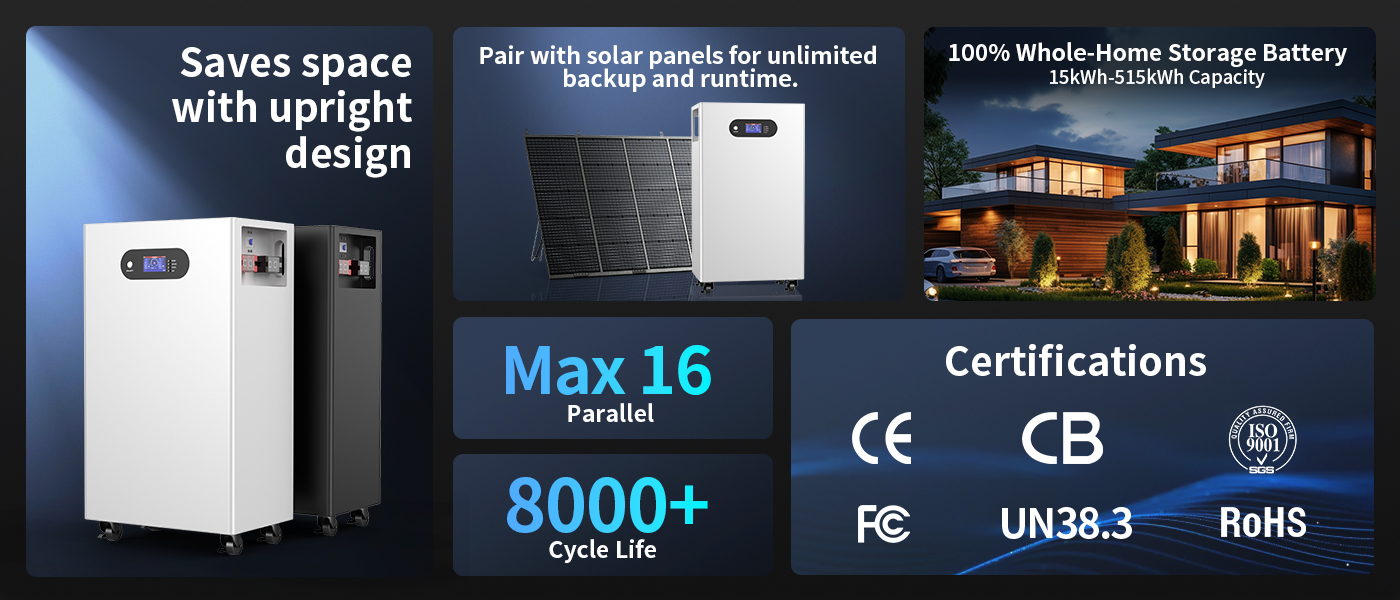 ZTGF 48V 280Ah 300Ah Solar Lithium Battery Pack 51.2V 10kwh 15kwh Solar Energy System 48V 280Ah LiFePO4 Energy Storage Battery