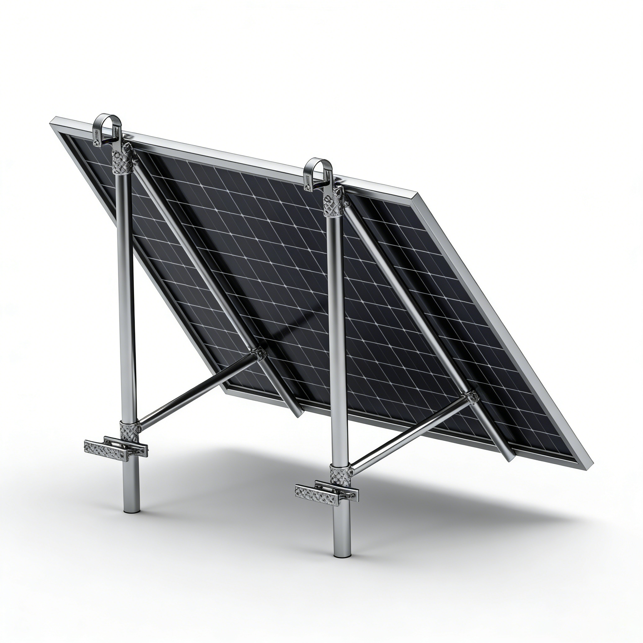 Custom Angle Adjustable Freestanding Silver Anodized Aluminum Balcony Solar Mount Kit For European Home Mini PV System