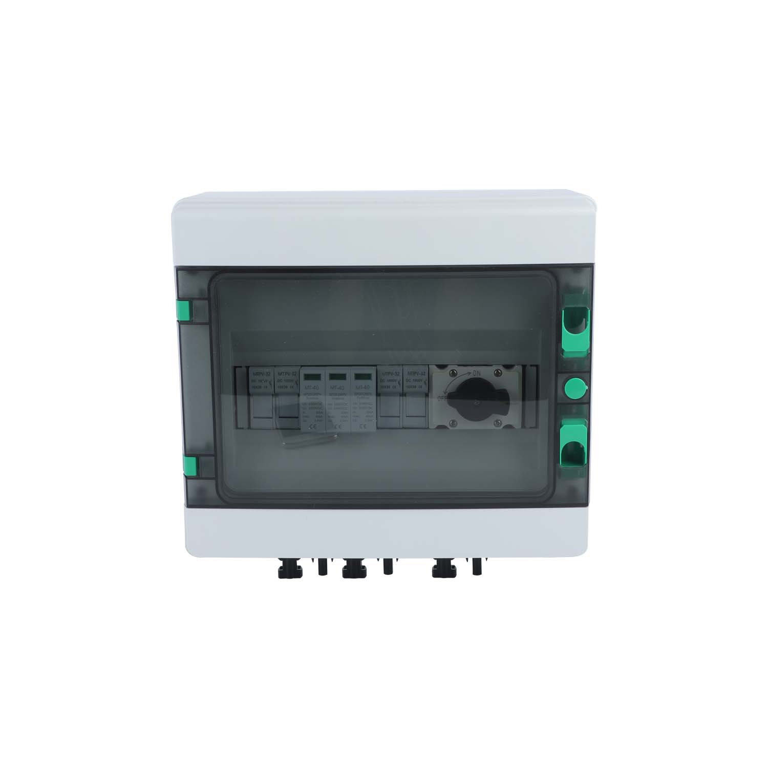 MUTAI Factory Outlet Waterproof DC 500V 1000V IP65 2 in 1 Out PV Combiner Box for Solar Panel