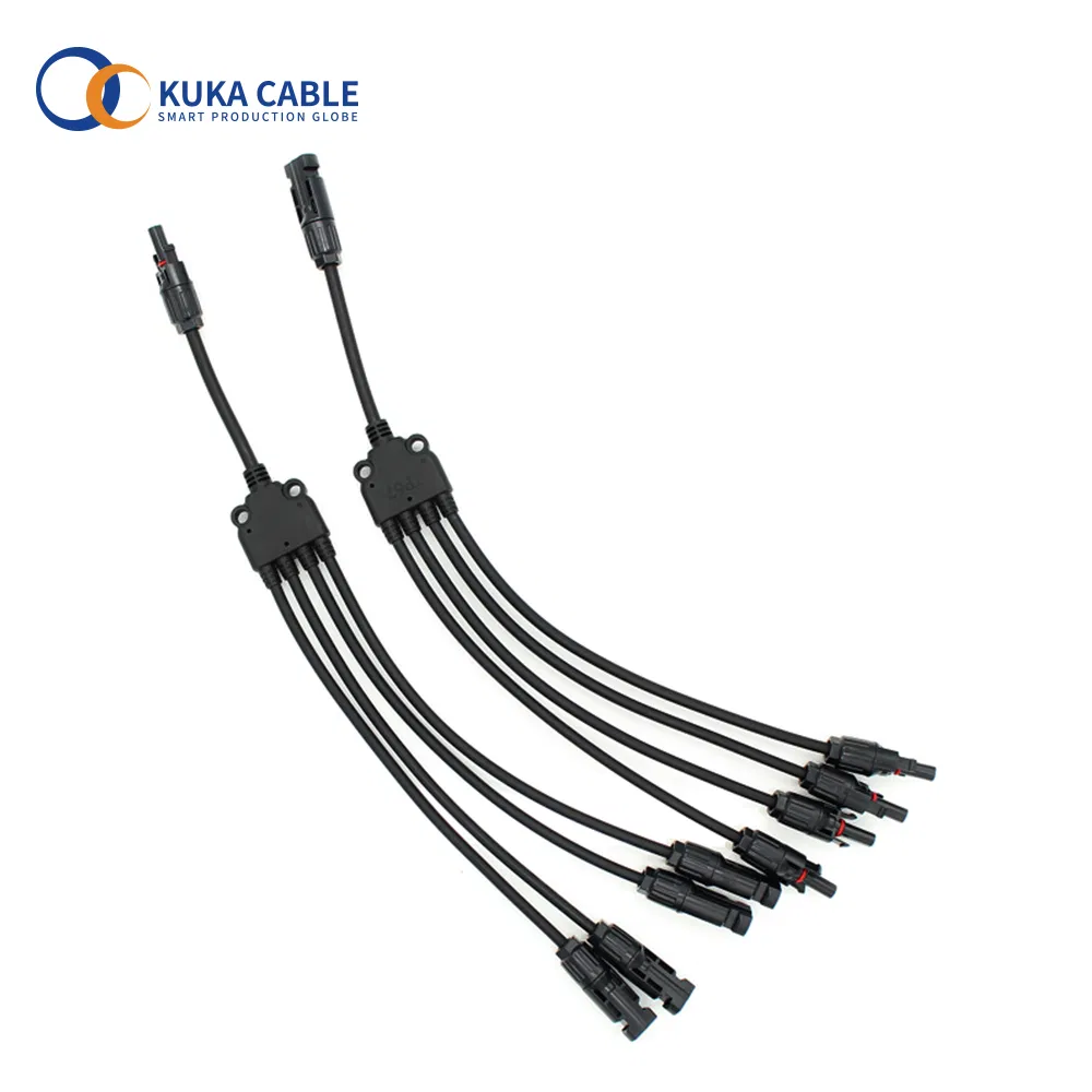 Solar PV Y Branch Connector 1000/1500V IP68 PPO Insulation for PV Cable