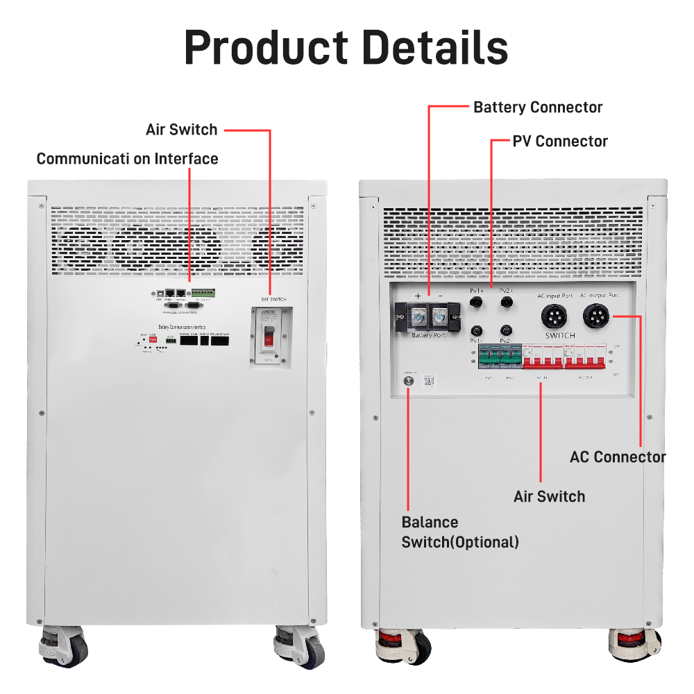 DDP Delivery-All in One 51.2v 628Ah 314Ah 32kwh 16kwh with 3phase 10kw/12kw Inverter Battery Mobile Solar Energy Storage System
