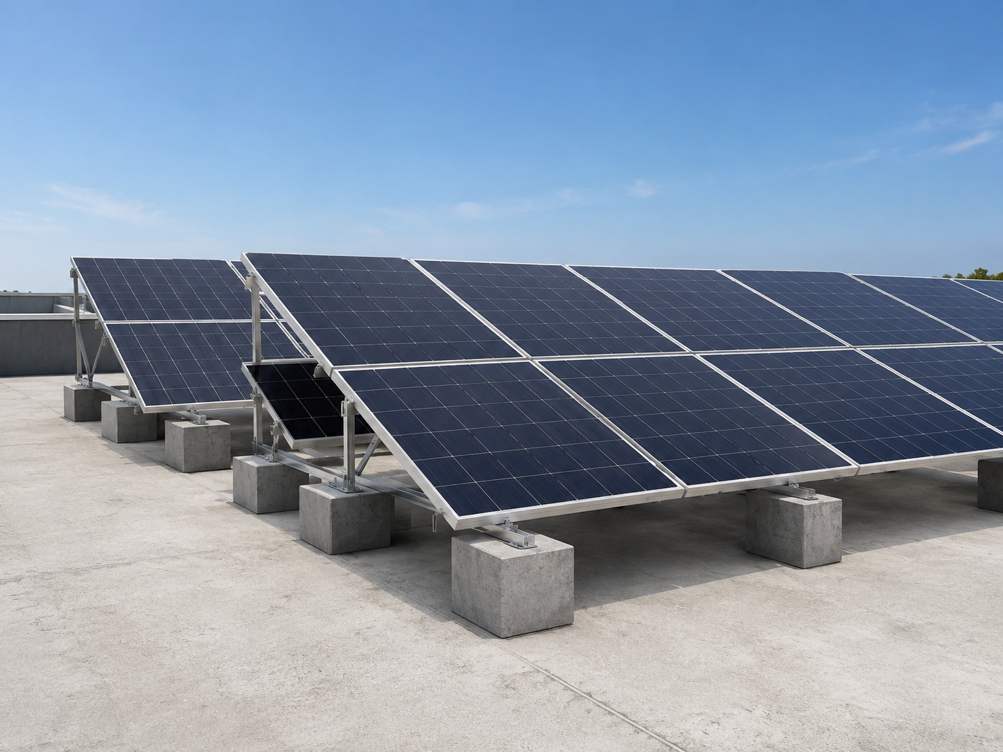 Flat Concrete Roof Mounting System