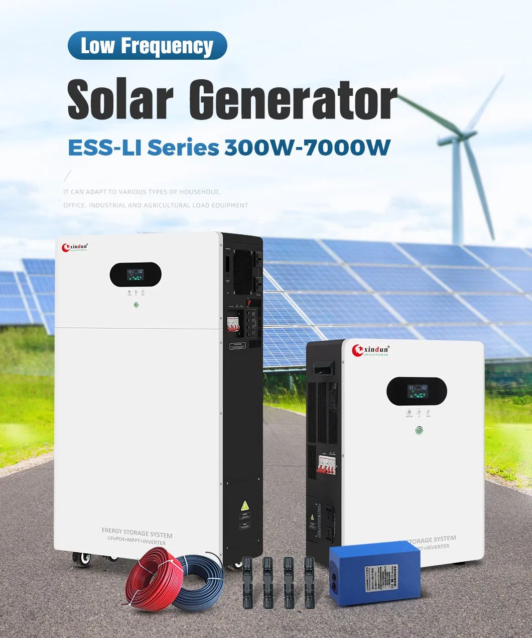 Household Small Portable 5000 Watts Power Station Inverter Solar Generator Kit Sets