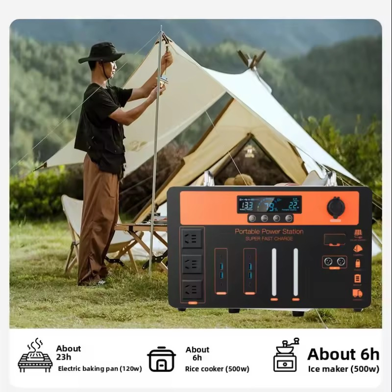 High-Capacity Power Station 3024wh (29.2V/120Ah) , 300W Solar Input, 25.8kg Unit, for Extended off-Grid &amp; Home Backup