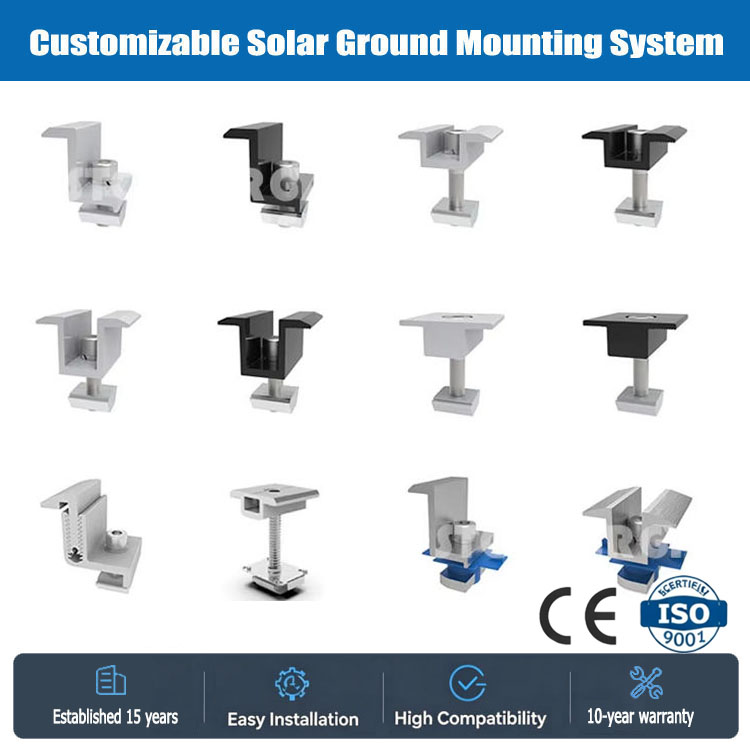 Professional Solar Panel Middle Clamp Solar Central Clamp for Solar Mount Bracket