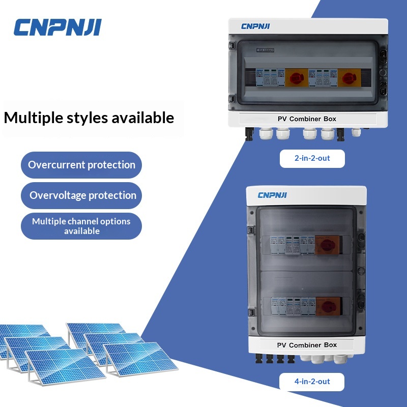Other Photovoltaic Combiner Box 2 Input 2 Output DC500V Control Complete Set Surge Protection Multi-Circuit