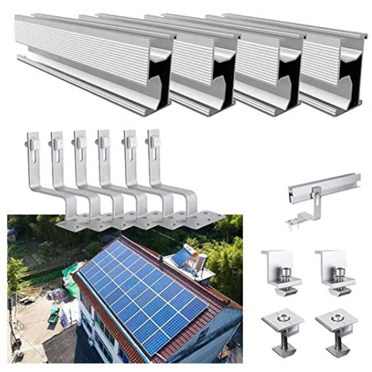 Complete Off-Grid Monocrystalline Silicon Solar Panel System 5kW MPPT Controller Roof Mounting Kit for Home Use