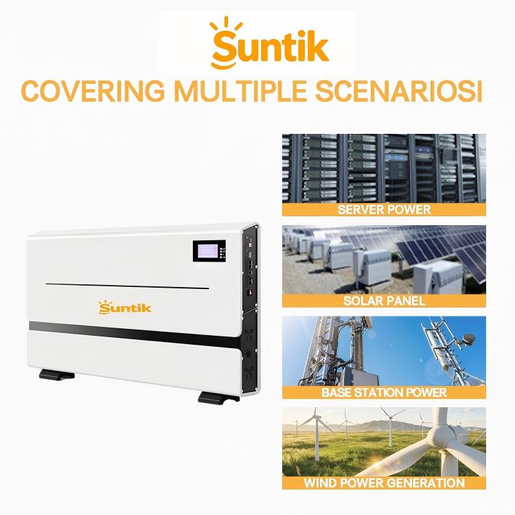 Suntik 51.2V LiFePO4 BMS 6.5kWh Hybrid/Off-Grid System 10-Year Warranty 8000 Cycle Safety IP65 Protection Easy Install