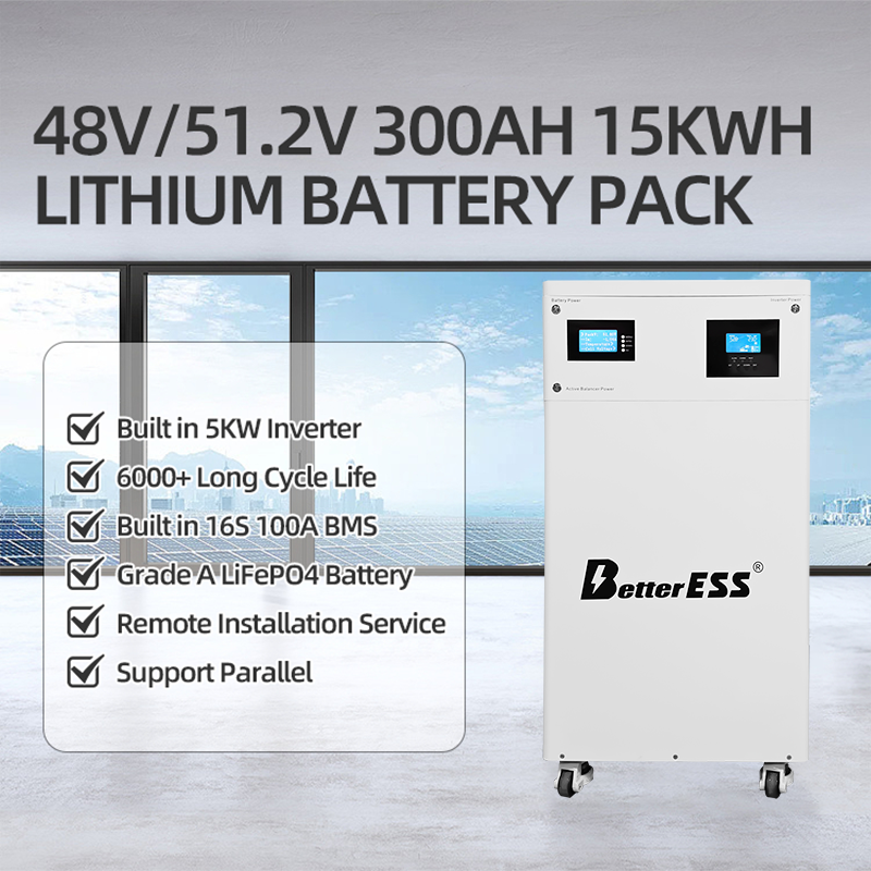 15Kwh All in One Home Energy Storage Off Grid 10Kwh 16Kwh 32Kwh Battery with 5Kw Build in Inverter and Battery All in One System
