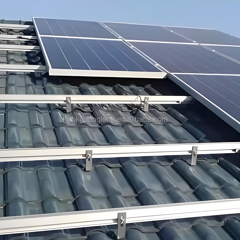 Complete Off-Grid Monocrystalline Silicon Solar Panel System 5kW MPPT Controller Roof Mounting Kit for Home Use
