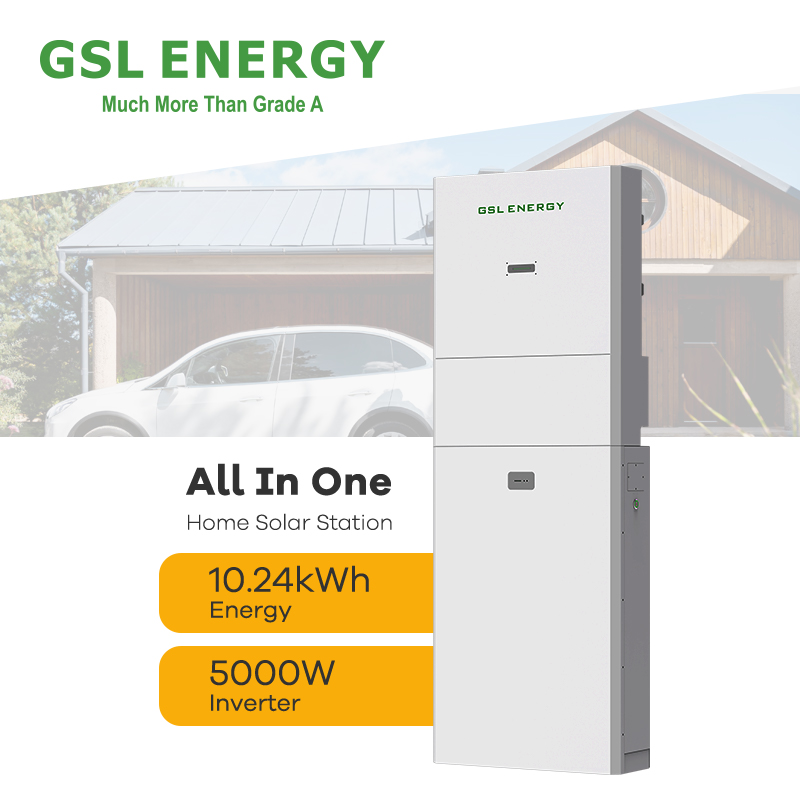 GSL ENERGY Smart BMS System All-in-One 10kw/10kwh 48v 200Ah Solar Storage Lifepo4 Lithium Battery with Solar Hybrid Inverter