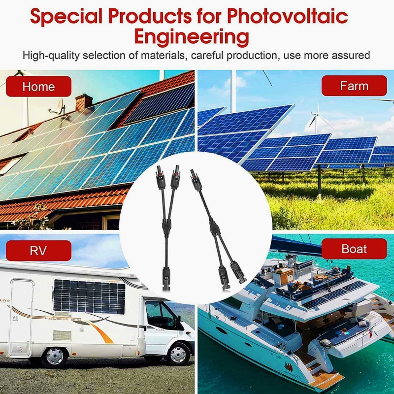 High-Performance IP67 Waterproof Mc4 Y Type 2 in 1 Solar Cable Connector
