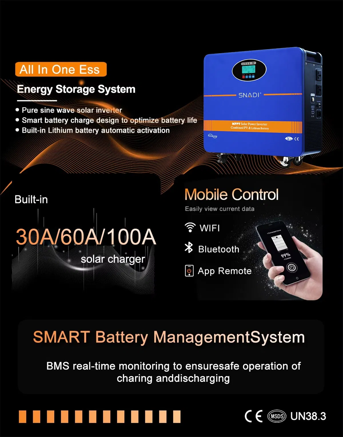 Portable Power Station 1000W Solar Energy System 3kw 5kw Solar Generator Kit