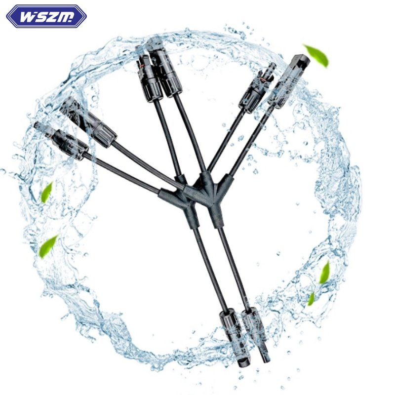 3 in 1 Y/T Branch Waterproof Connector for Solar Panel System Cabler Branch Cable PV-Lty3