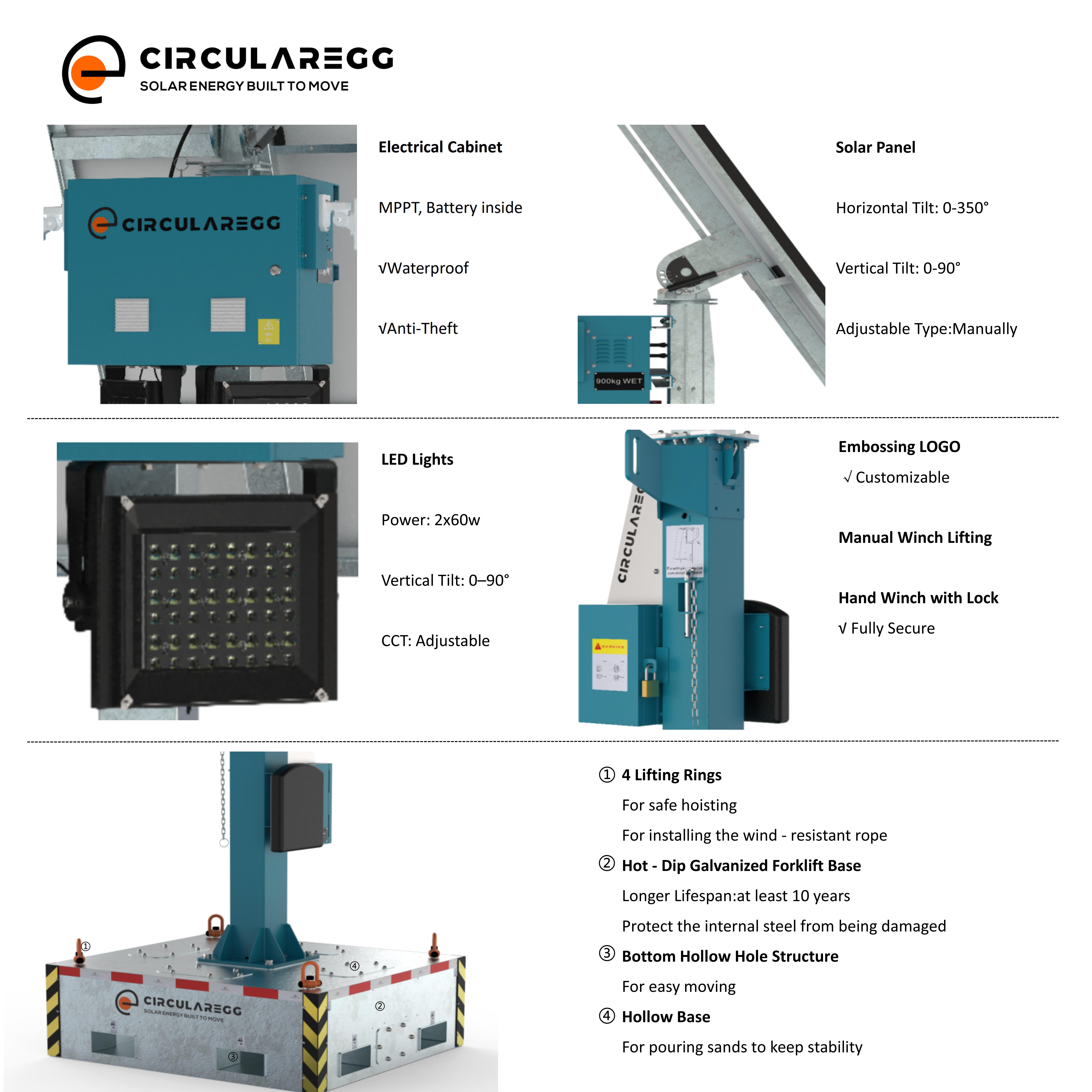Limited Units Available Solar Energy System Off-grid Solar Portable Light Tower