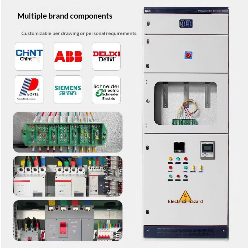 Photovoltaic Grid-Connected Cabinet IP45 GGD Model 100-600KW Solar Metering Anti-Islanding Combiner Box Manufacturer