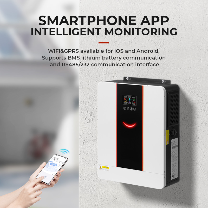 SF Series Hybrid Inverter 1KW/1.5KW/2KW/3KW/4KW/6KW/8KW/10KW Single-Phase AC 220V Output 90-450V PV Input Off-Grid Inverter