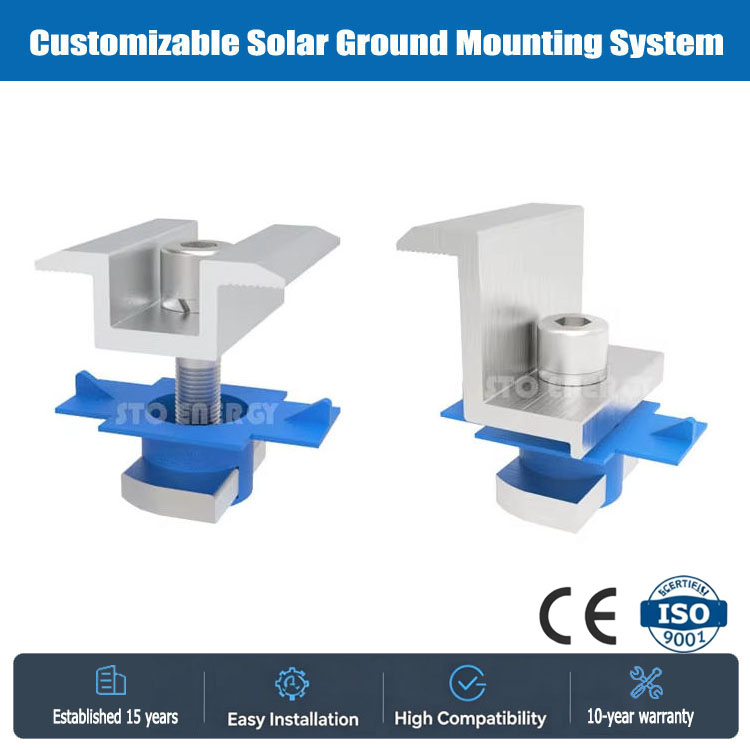 Professional Solar Panel Middle Clamp Solar Central Clamp for Solar Mount Bracket