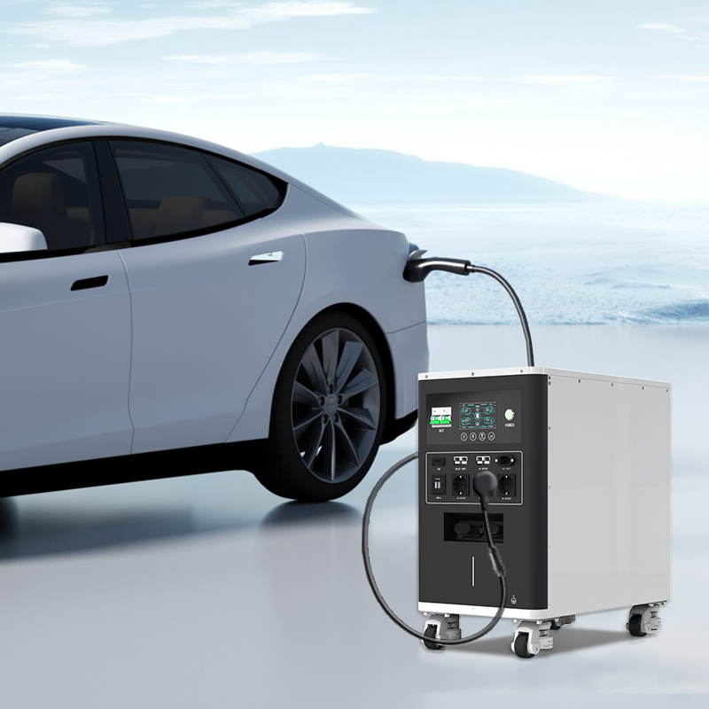 51.2V 6.6kWh All-In-One Portable LiFePO4 Hybrid Grid Home Solar Storage Power Station 5-10kW Output CAN IP54 Protection