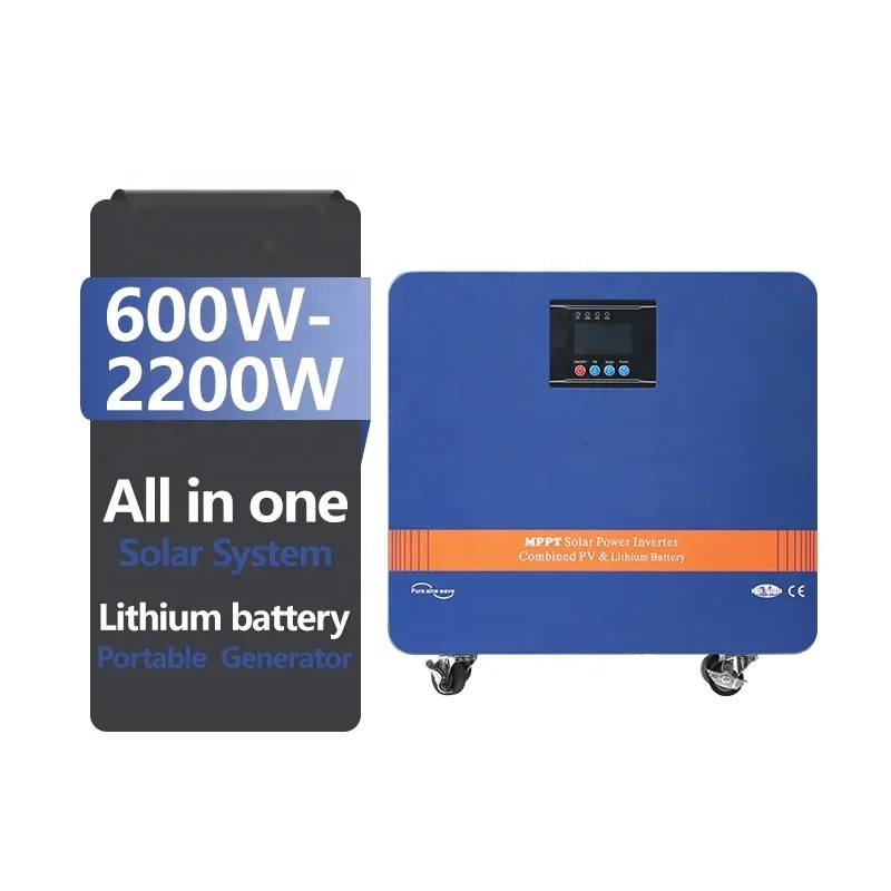 MPPT Solar Power Inverter PV Combined Lithium Battery 1200W All in One Off Grid Solar Generator