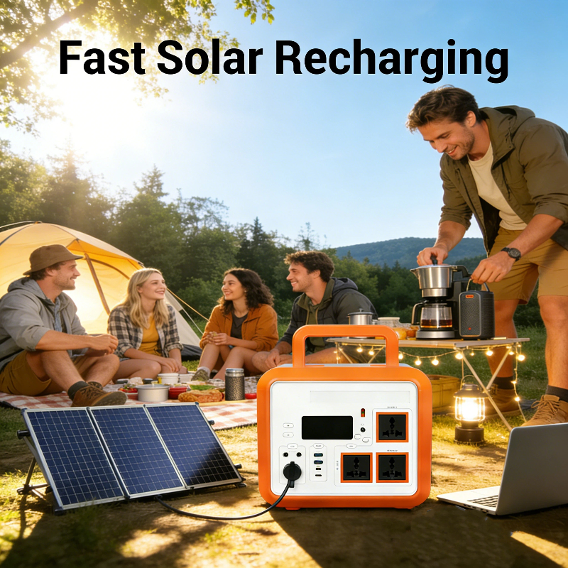 Fast Charging Solar Portable Power Station Generator for Outdoor Camping Emergency Use