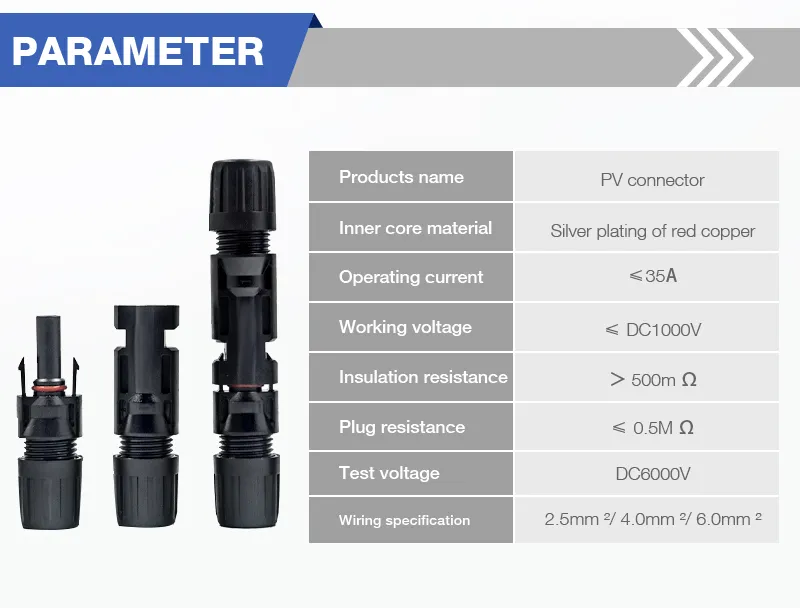 Solar Connector Specifications