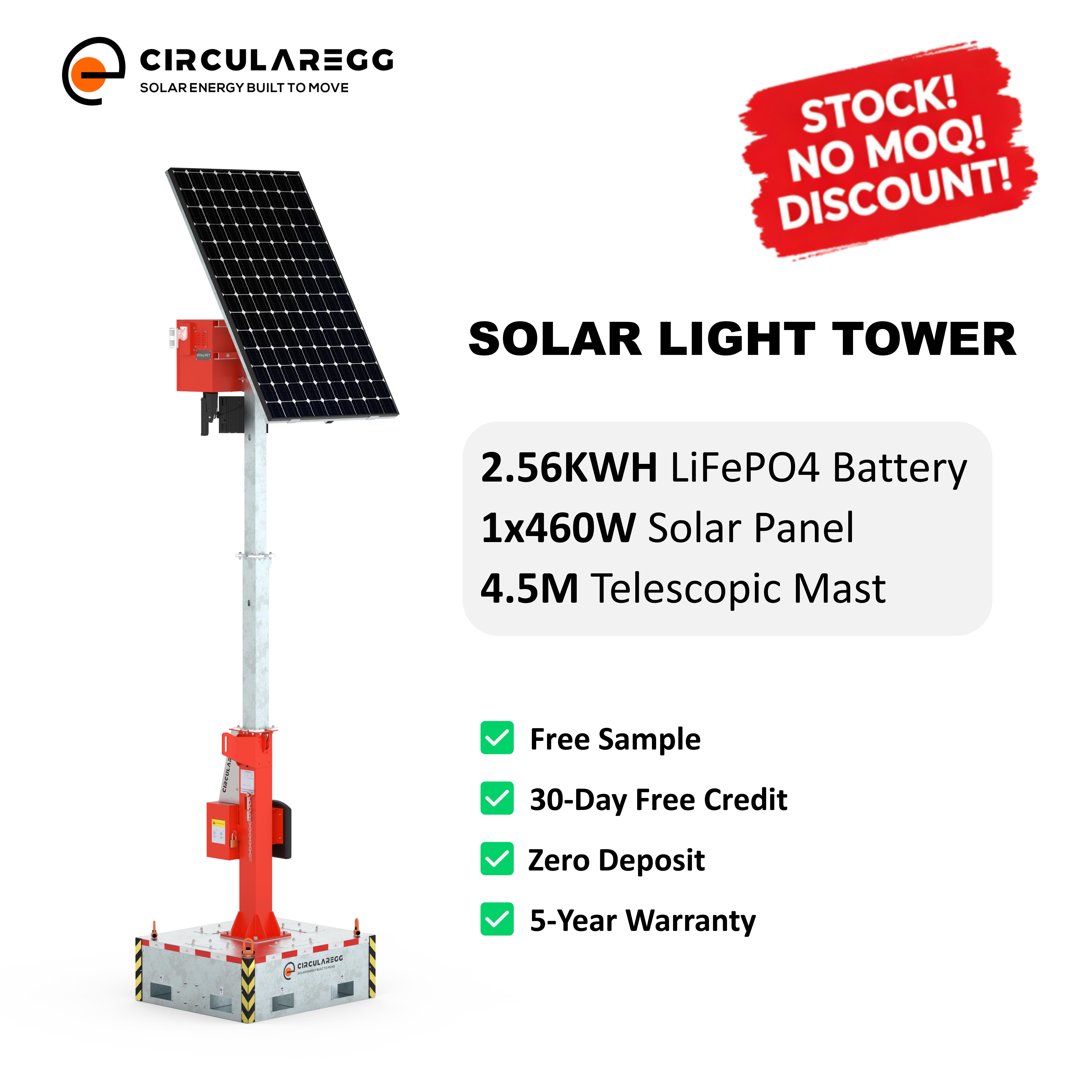 Limited Units Available Solar Energy System Off-grid Solar Portable Light Tower