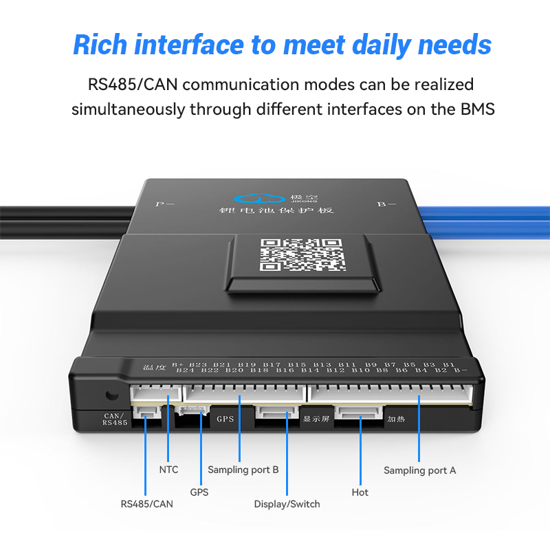 JIKONG Battery Management Systems JK-B2A24S30P 8-24S 2A Active Balance BMS Support RS485/CAN/BT Lifepo4 24V 300A JK Smart BMS