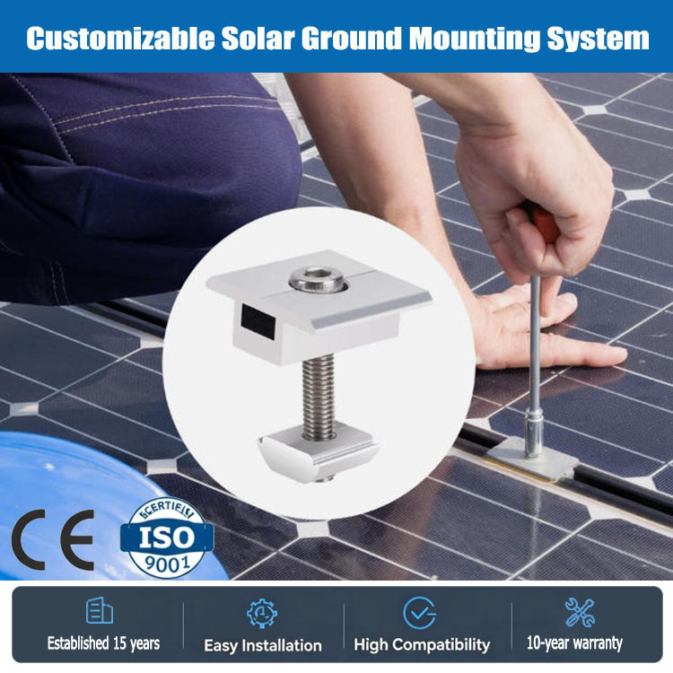 Professional Solar Panel Middle Clamp Solar Central Clamp for Solar Mount Bracket