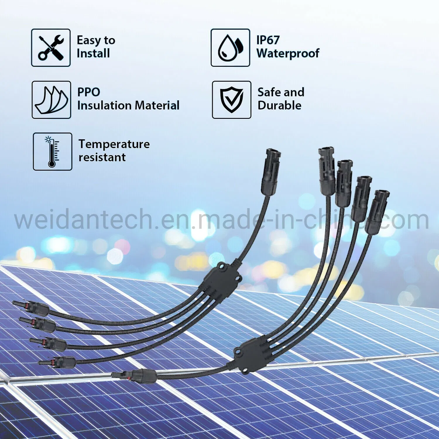 Y Branch Connector Cable, Solar Panel Cable Connector