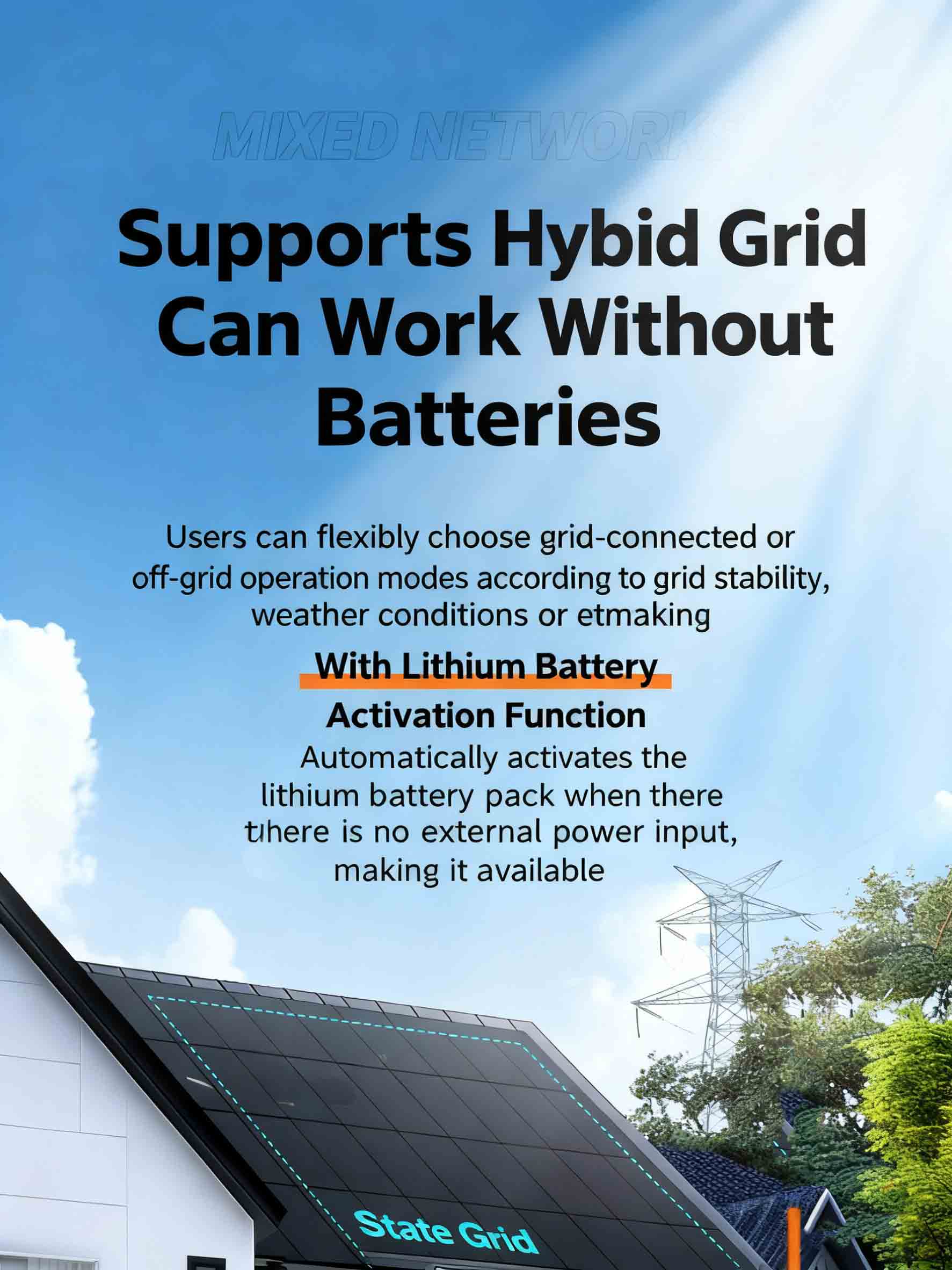 Quality on Off Grid Hybrid Inverter 7/8/10Kw High Efficiency Solar Inverter for Home and Privacy