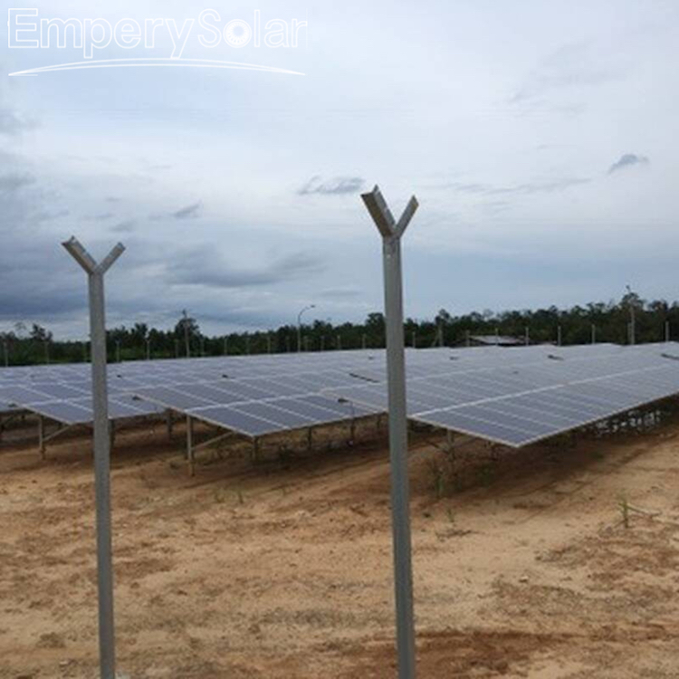 Ground Mount Solar Racking System Hot-Dip Galvanized Steel Structure 60m/s Wind Load 1.4kN/m Snow Load Framed/Frameless