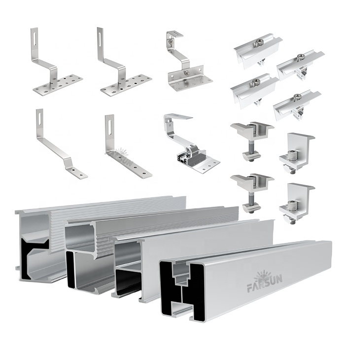 FarSun Roof Rail Solar Mounting Structure Rail Solar Aluminum