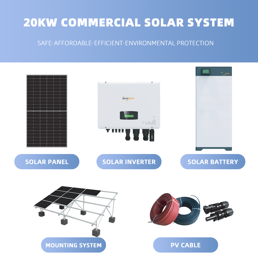 20KW 45KWh Off Grid Solar Power System With LiFePO4 Battery Energy Storage For Villa And Farm Use