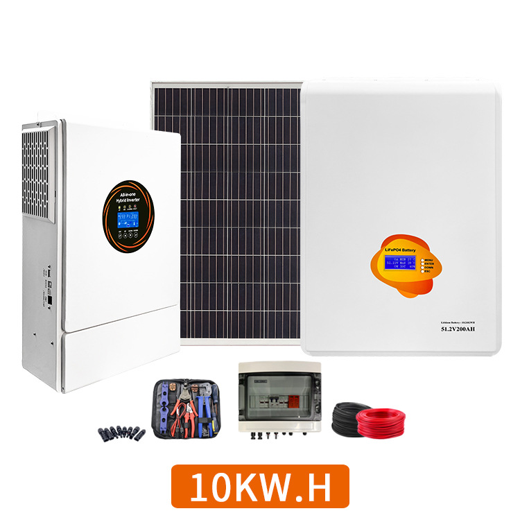 60kW Off-Grid Household Monocrystalline Silicon Photovoltaic Energy Storage Battery All-in-One Machine 20 Degree Solar System
