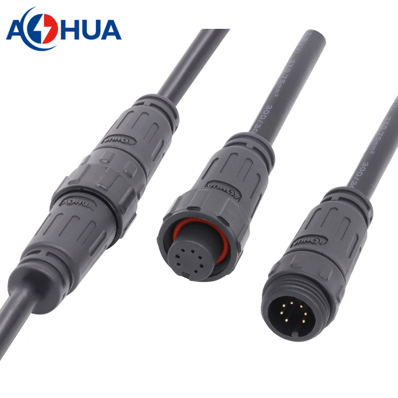 3 Pin Solar LED Lighting Power Cable Driver Waterproof Connector