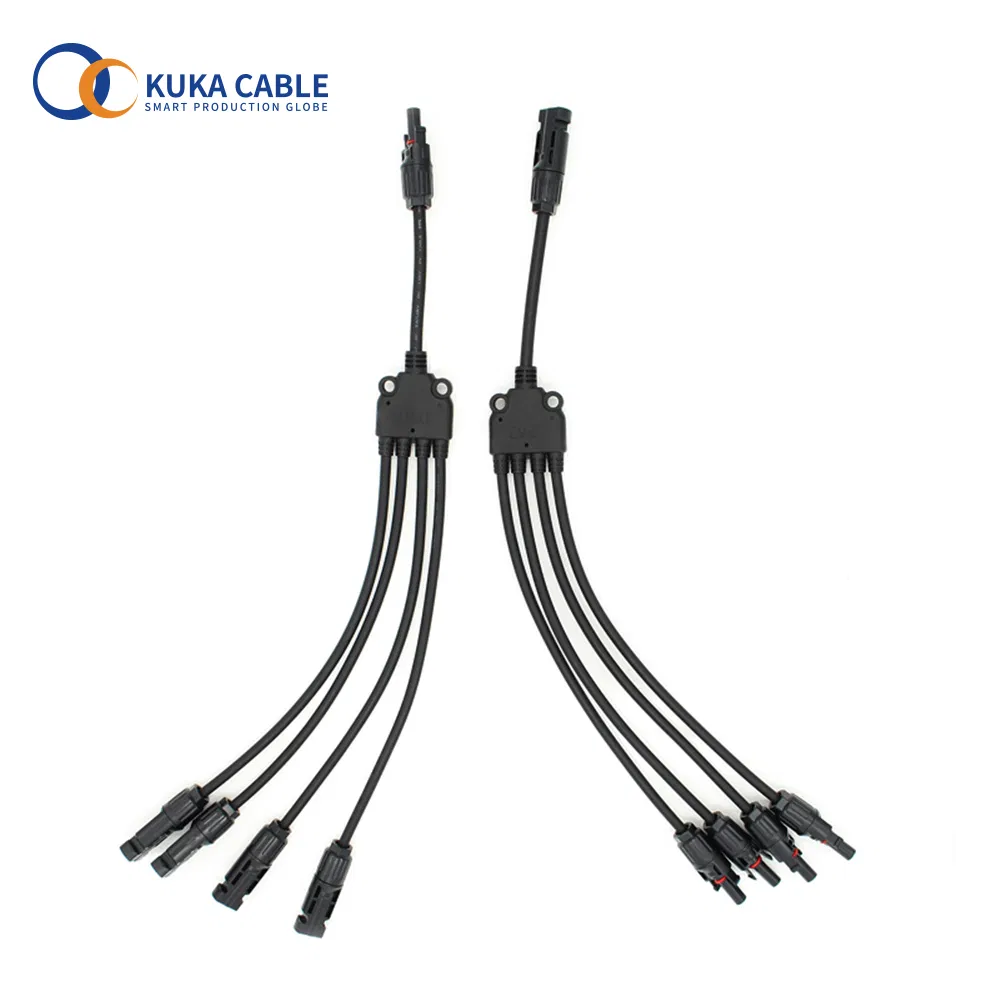 Solar PV Y Branch Connector 1000/1500V IP68 PPO Insulation for PV Cable