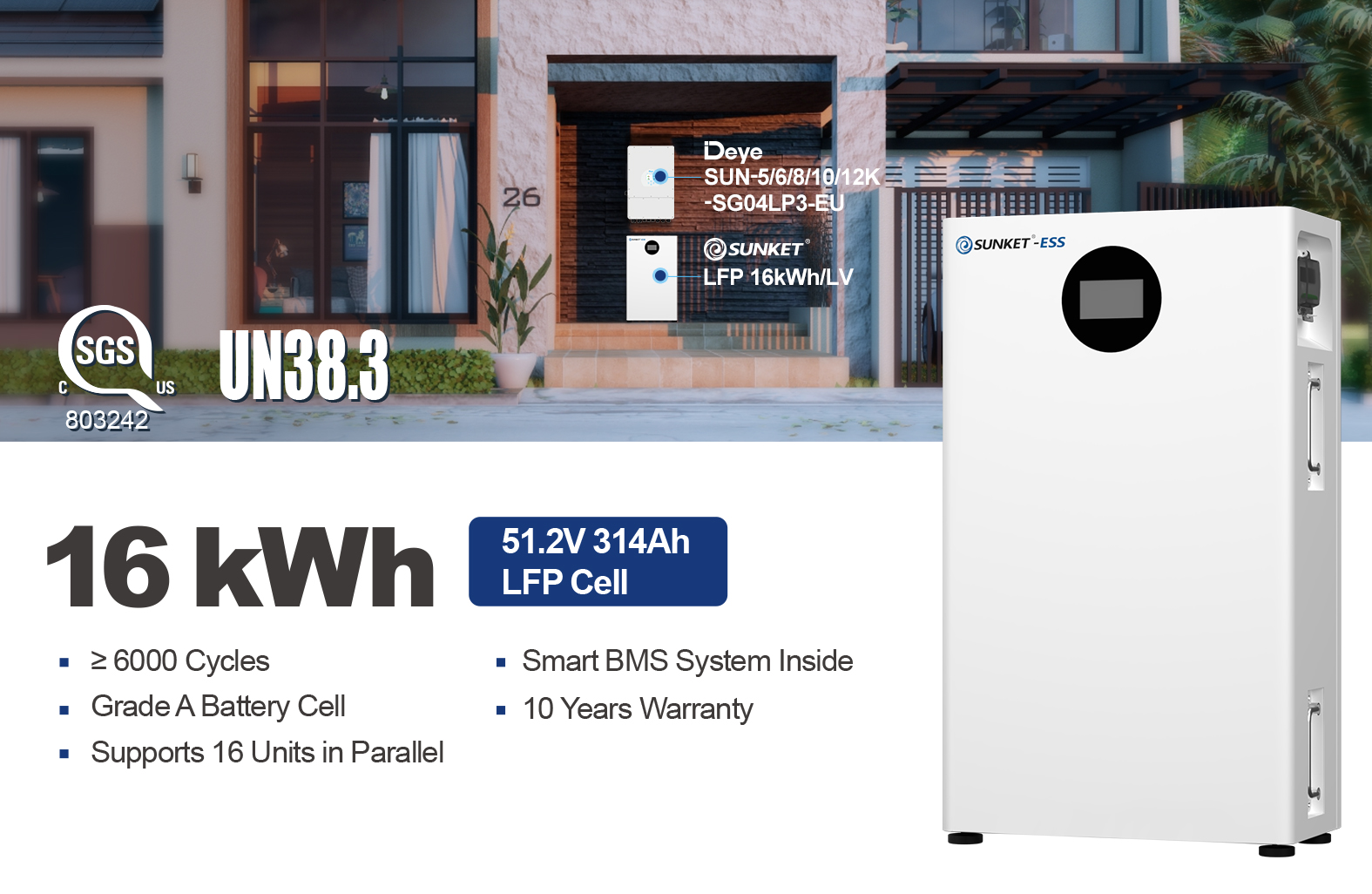 Floor-Mounted 16kWh/LV Lithium Battery Overview