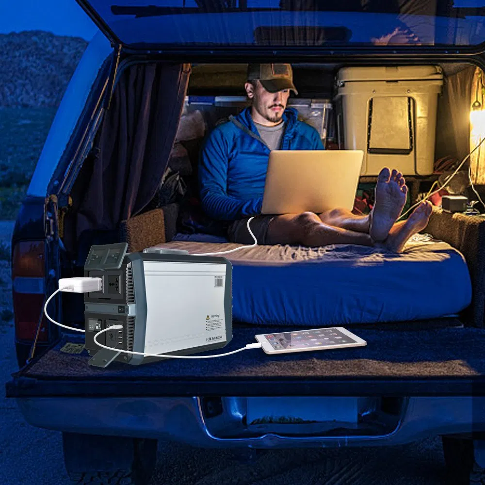 All-in-One Portable Solar Generator 500W 1000W 1500W LiFePO4 Storage Battery with Multi-Port USB for Power Supply Outdoor/Home