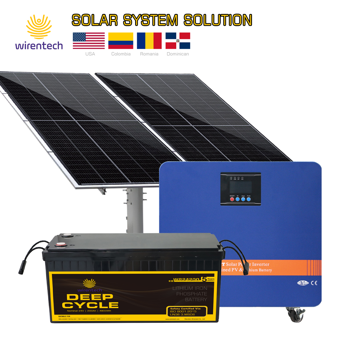 2024 Complete Solar Energy All-in- Energy Storage System 1KW-30KW LiFePO4 Battery 10-Year Warranty Scalable Parallel Units