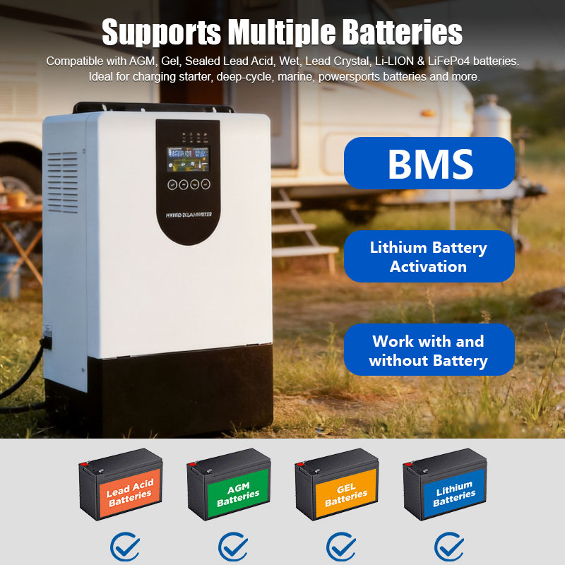 Solar Hybrid Inverter 5kw 10kw Hybrid Solar Inverter Off Grid for Home Energy Storage and Backup