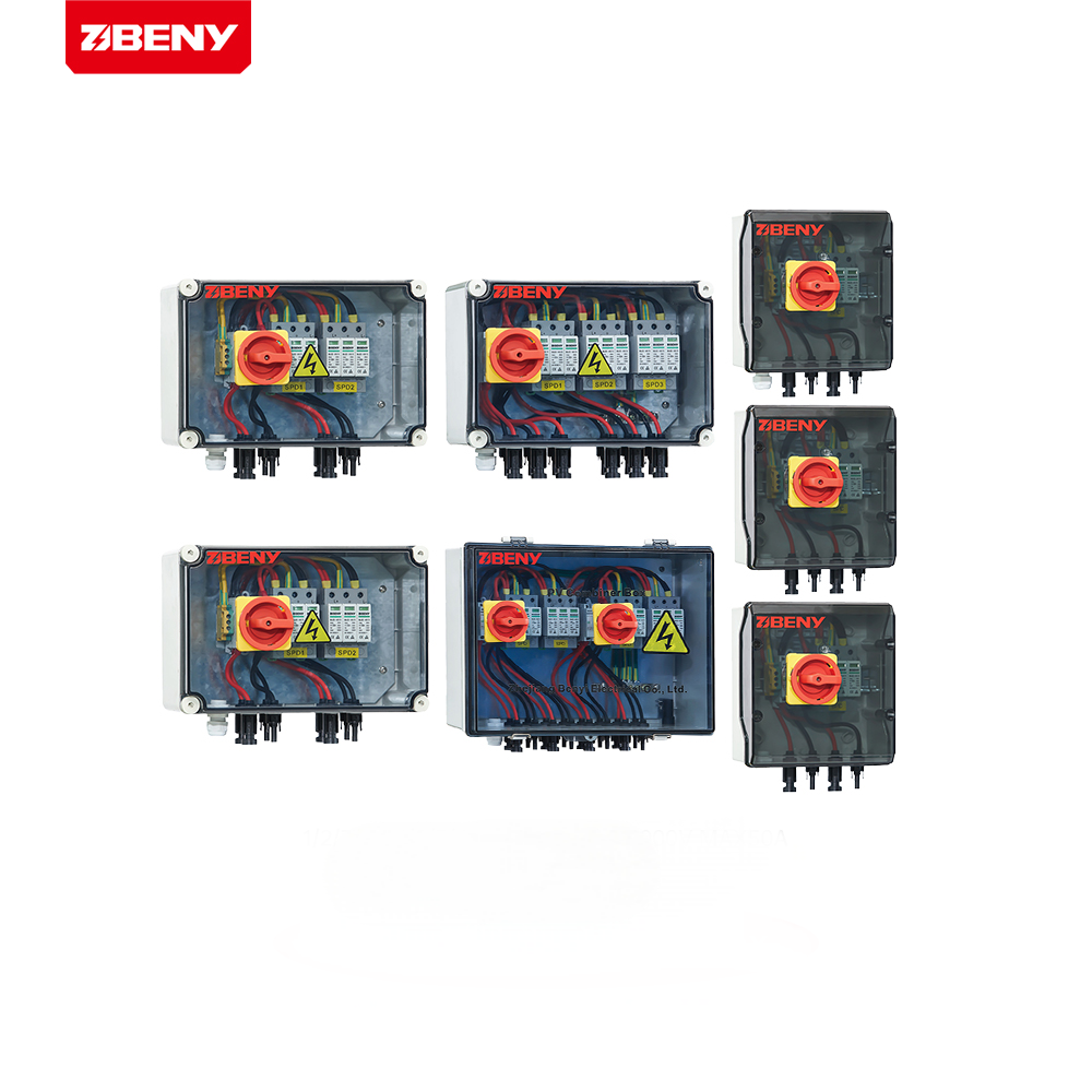 BENY Customized 600V 1000v 1500v 1/2/3/4/ in 1/2/3/4/ OUT 1 String to 36 String IP65 DC AC Solar Combiner Box Solar String Box