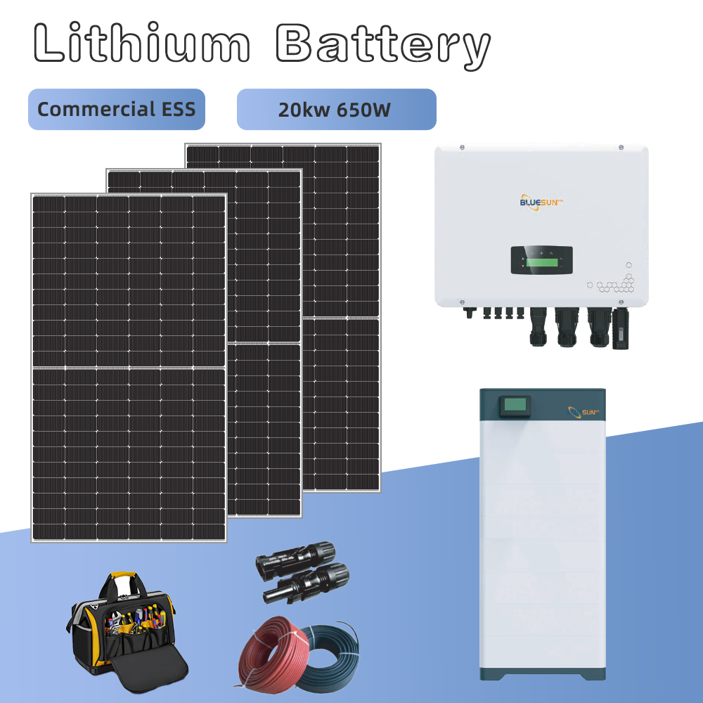 20KW 45KWh Off Grid Solar Power System With LiFePO4 Battery Energy Storage For Villa And Farm Use