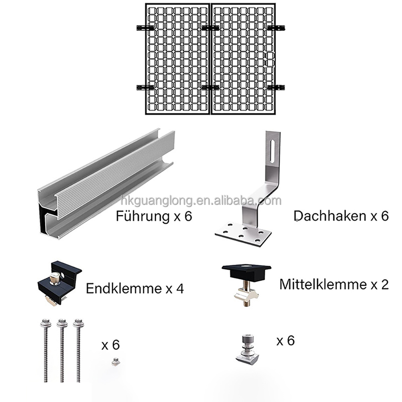 Complete Off-Grid Monocrystalline Silicon Solar Panel System 5kW MPPT Controller Roof Mounting Kit for Home Use
