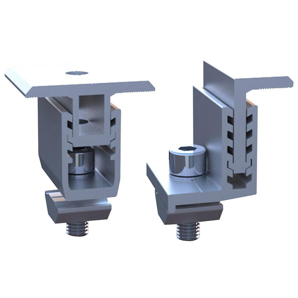 Wholesale Solar Panel Accessories Ground Mounting Structure Mounting Frame Clip Aluminum Clamp Anodized Surface Anti-Corrosion