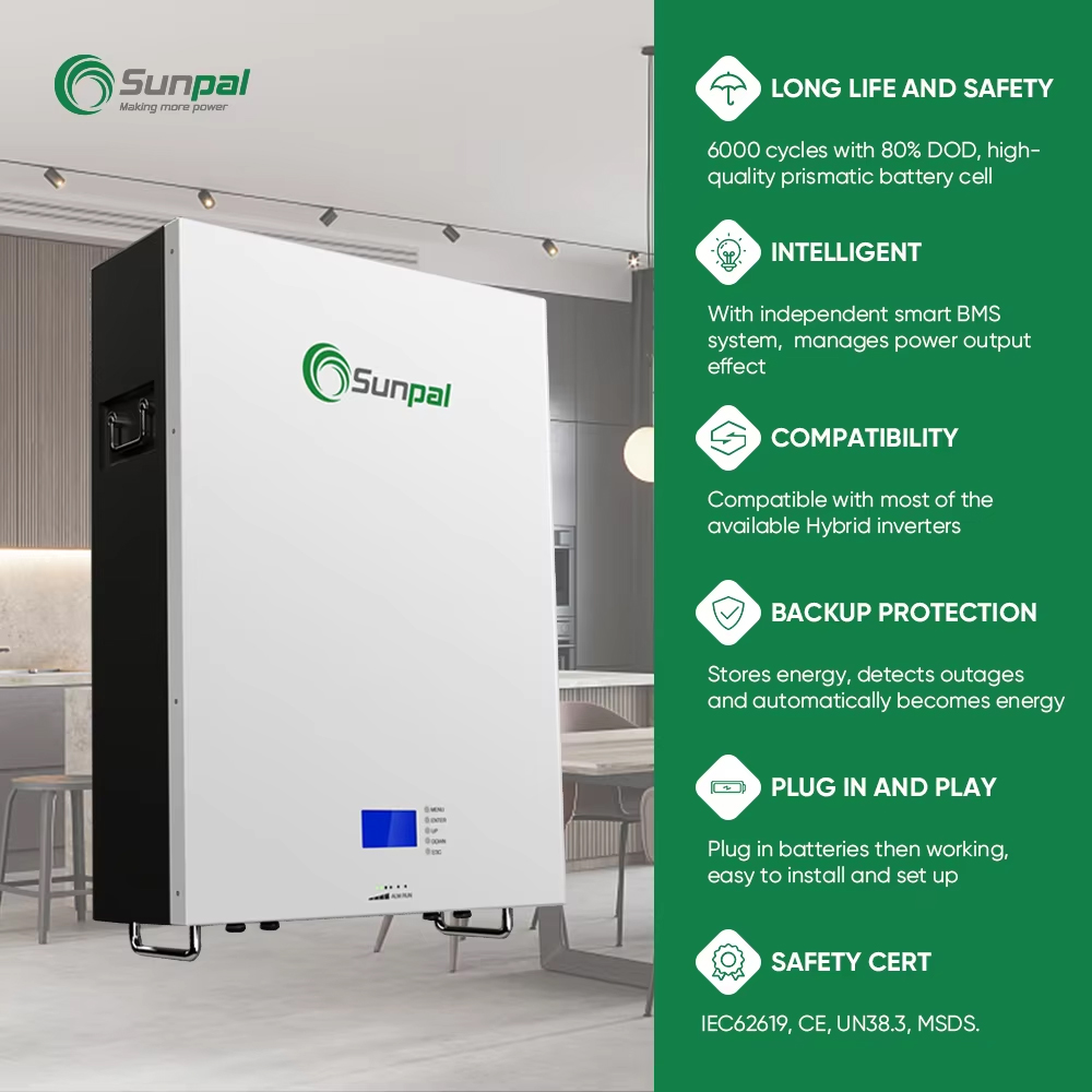 Sunpal Solar Energy Storage Photovoltaic System 5Kw 10Kw 15Kw 10 Kw Hybrid Off Grid Solar Power System Complete Kit Home