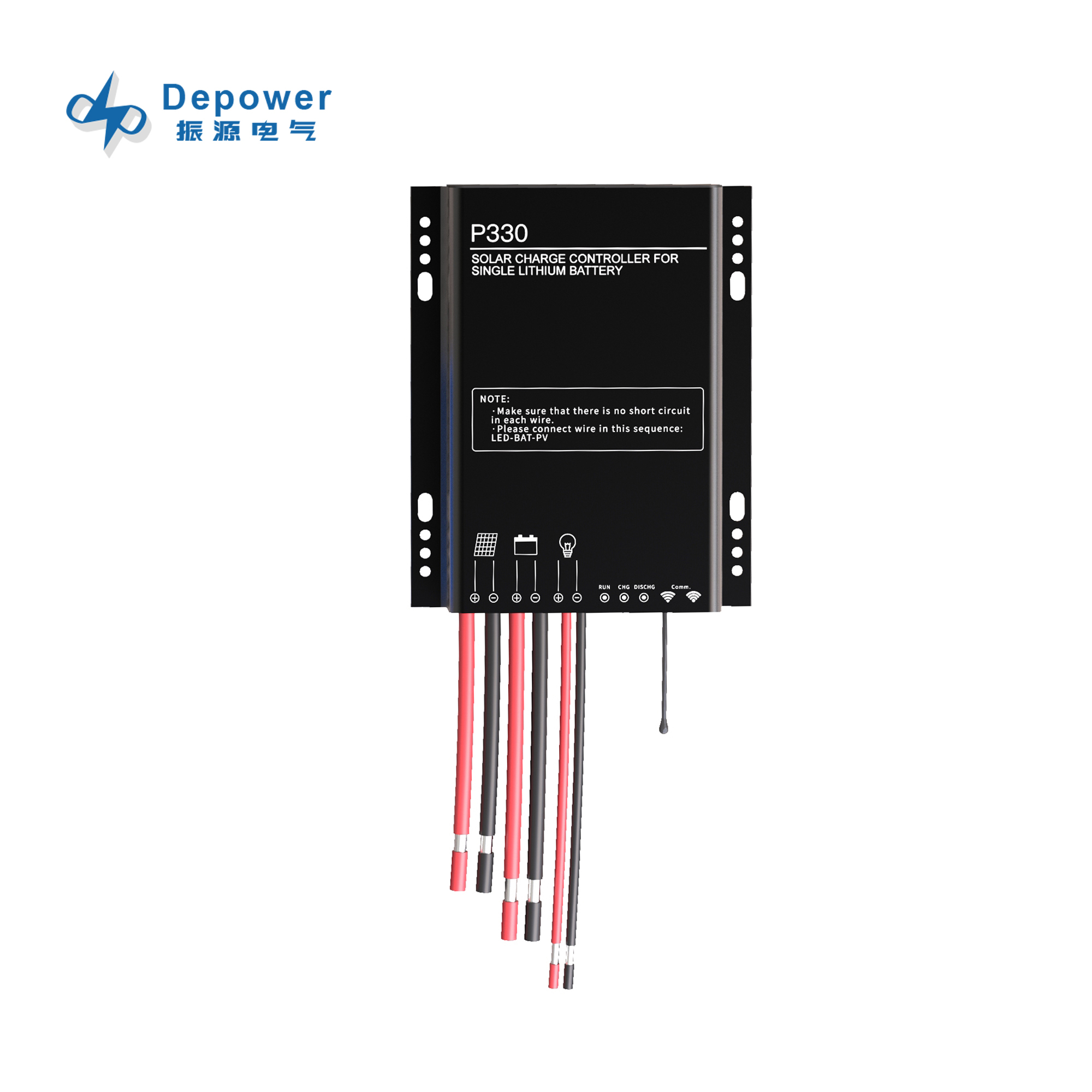 3.2V 3.7V IP68 Waterproof PWM Solar Charge Controller P330 with 2.4G Wireless Communication