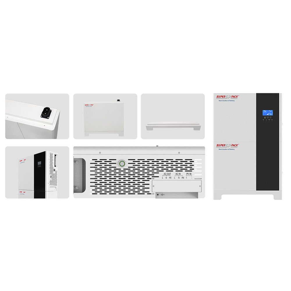 High Efficiency Integrated Power Combining Solar Inverter and Battery in Single Cabinet Home All in One Energy Storage System