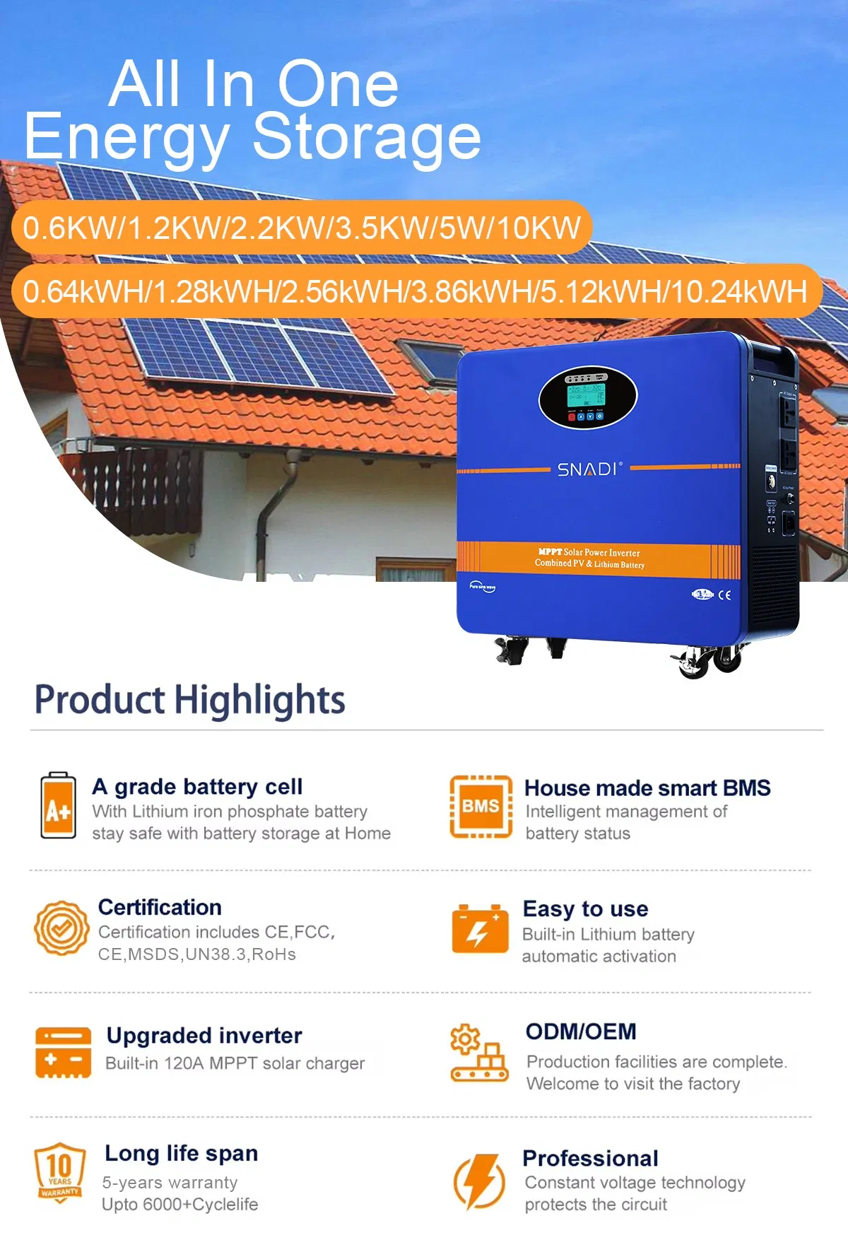 Solar Energy Generator 1kw 3kw 5kw Solar Power Portable Generator