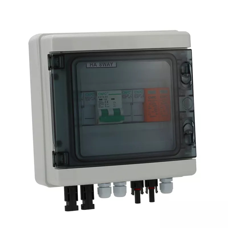 solar pv combiner box with lightning protection and with diode and monitoring for solar system